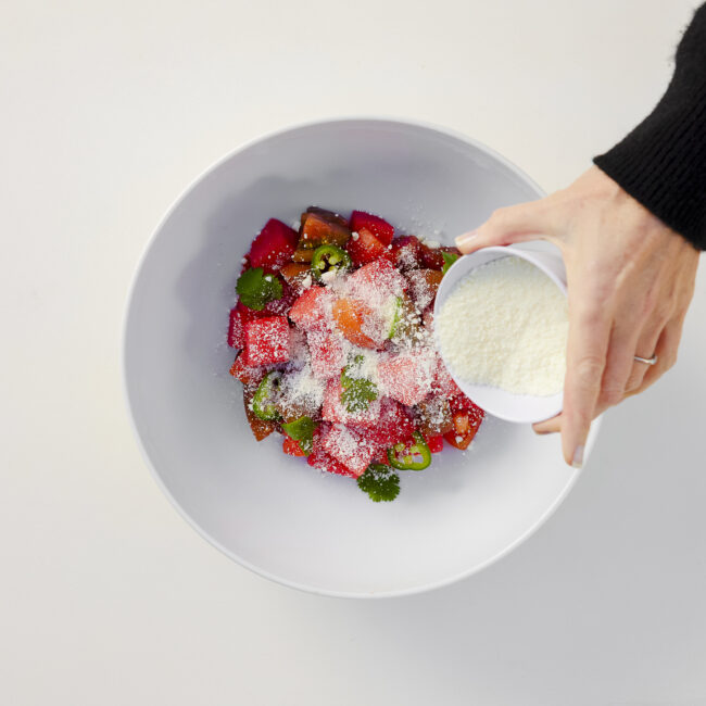 Solera & Co. Watermelon Salad, Cilantro, Cotija Cheese
